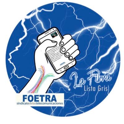 Agrupación de trabajadores de FOETRA (Sindicato de las Telecomunicaciones).