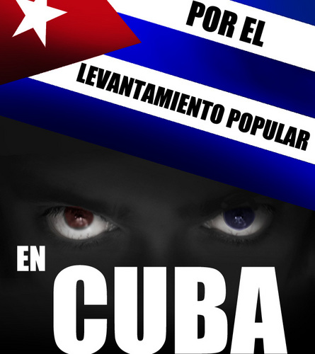 Por un levantamiento popular en Cuba, sin sangre, sin violencia, con el pueblo saliendo a las calles no sólo dentro de la isla, sino también afuera.