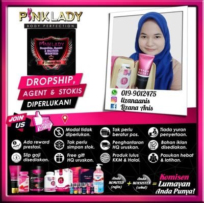 Agent : Pink Lady
👥Dropship wanted 
#teameykahmie
Nak cantik /Nak glowing
📱https://t.co/KGtspEpVaX
 Fb: Lizana anis