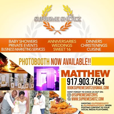 -Photographer/Videographer Premiere Photobooth Service Check us out at  https://t.co/AIfnm1ALae if you're interested in our services, Contact us at 917-903-7454
