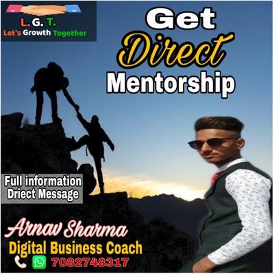 I Am Arnav Sharma I am Digital Business Coach Aport form that I have involving 2 companies I basically from Jammu and Kashmir