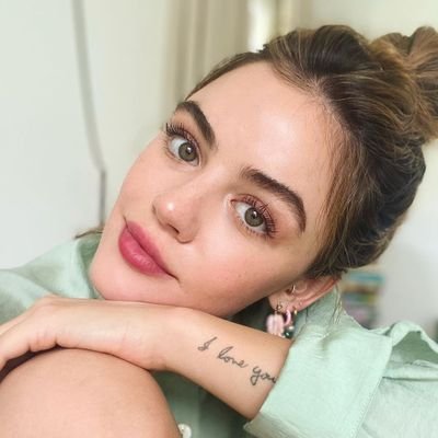 @lucyhale: Hey has anyone noticed how my finger isn't centered when I am “shhing” the camera in the intro? Yeah, it annoys me too.