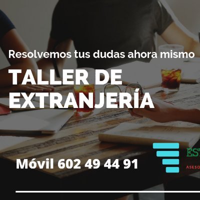 ExtranjeriaDe's profile picture. Taller de extranjería pretende informar, asesorar y representar a las personas que necesiten aclarar sus dudas relacionadas con la regularización en España.
