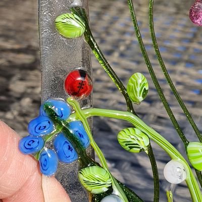 stained glass / fused glass - all round crafty bird!