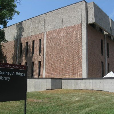 Three Rodney A. Briggs librarians on the campus of the University of Minnesota, Morris post occasional tweets about happenings and events.