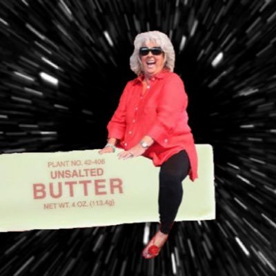 Mama Bear🐻Patriot 🇺🇸 GIF👑 Feed me bacon 🥓and tell me I’m pretty💋 Yes, that is Paula Deen flying through space on a stick of butter 🧈 Mo Butter Mo Better!