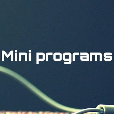 MiniPrograms's profile picture. contain creater