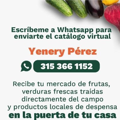 Conectamos a los productores de frutas y hortalizas, para servirles a domicilio.
Bogotá Zona Usaquén - Cedritos �3153661152 - 3112083939