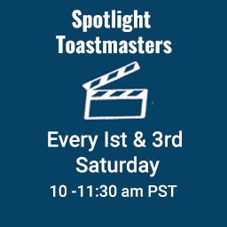 SpotlightTM is the only toastmaster club in Washington where members can learn how to create their own video and learn and practice production roles!