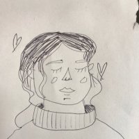 Masseu Learns To Sketch: Sad girl sketch: Expression