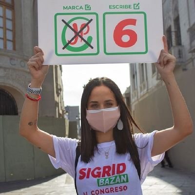 sigridbazan_JP6's profile picture. Izquierdista, Expresidenta FEPUC (2012), Politóloga, y candidata al Congreso de la República con el N° 6 , @juntosporperu .