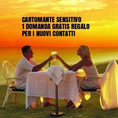 Cartomante Sensitivo Ritualista Dal 2006
Eseguo 1 Domanda Gratuita Su Amore Lavoro Fortuna

Rispondo Alle Vostre Domande In Privato Nella Casella Di Posta