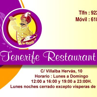 TajTenerife's profile picture. 🇮🇳TAJ TENERIFE RESTAURANTE INDIAN 🇮🇳 Calle Villalba Hervas Número 10 Local Santa Cruz de Tenerife 38002 Tel:-📞922 278 480/📲618 309 399