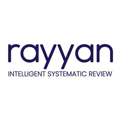 Rayyan the Intelligent #SystematicReview web and mobile app. #sysrev, #LitReview, #EBM, #EBR, and #EvidenceSynthesis Sign up: https://t.co/YCPwhrTku6