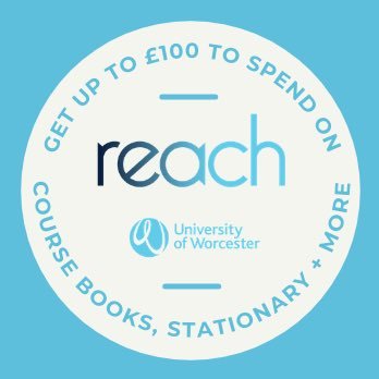 Reach at @worcester_uni 💙 Get up to £100 to spend on your course books, stationery and other materials... ⭐️🌳Linktree👇🏻