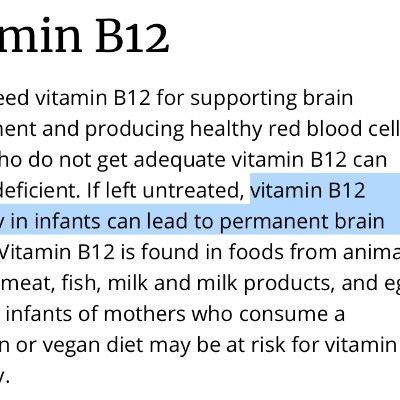 Pediatric B12 Deficiency Causes Permanent Brain Injuries