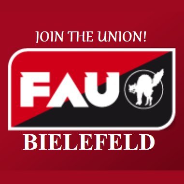 Die FAU Bielefeld ist eine un­abhängige Basis­gewerkschaft | The FAU Bielefeld is an independent grassroots union.
faubi-kontakt@fau.org