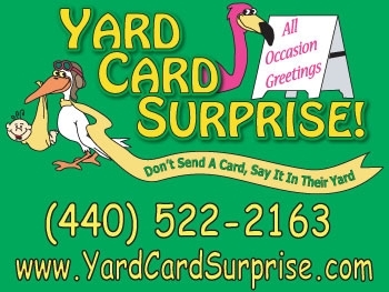 Spreading Smiles in the Lorain County, Ohio and surrounding areas with lawn greetings/yard cards