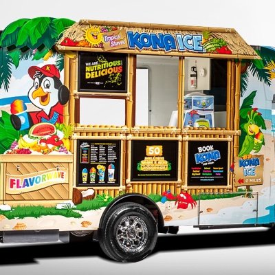 We’re a party on wheels specializing in tropical style gourmet shaved ice!