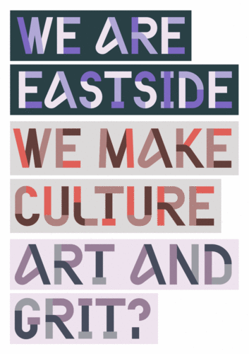 WE ARE EASTSIDE: leading independent arts in Bham. Capsule/Eastside Projects/ Fierce/Flatpack/Grand Union/Ikon Gallery /The Lombard Method/vivid projects