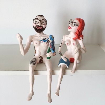 Alternative wedding cake toppers and sculptures for the tattooed wild child ⚓️❤️⚓️