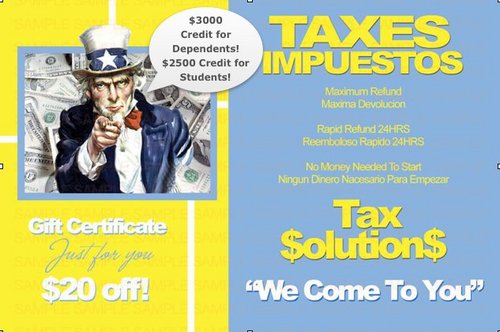 At Tax Solutions we take care of your income tax and financial needs.