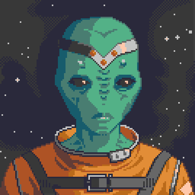 Occasionally falls to earth in an explosion of dust and pixels.
I post my pixelart here.