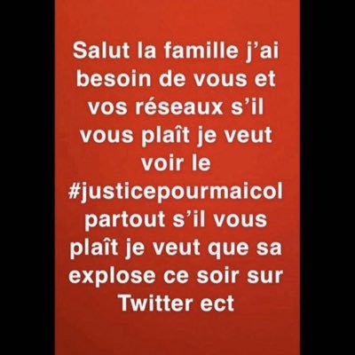 #justicepourmaicol