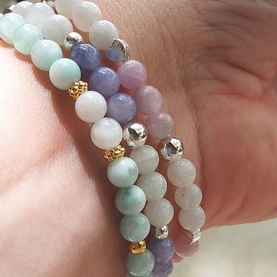 Handmade Gemstone Stretch Bracelets Working with Gemstones of all kinds. The more Rare and Beautiful especially! Pair them, Stack them and show your creative si