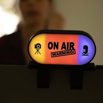 On Air Warning! - Know when you're live! The sign that lights up when the camera's rolling and the mic is hot. #YoureOnMute #WFH #OfficeGadget