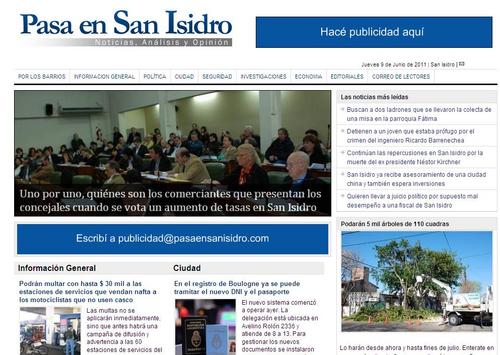 PasaenSanIsidro's profile picture. Diario de noticias de San Isidro. Información sobre política, seguridad, información general y economía del Partido. Editoriales y notas de investigación.