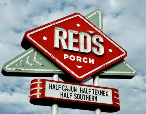 We never claimed to be good at math, but who needs it when Half Tex-Mex, Half-Cajun and Half-Southern equals a whole lotta love. #RedsPorch