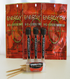 buyenergypix's profile picture. The first of its kind energy supplement toothpick! Each toothpick is infused with Vitamin B-12 + Caffeine, with a Cinnamon and hint of Spearmint flavor.