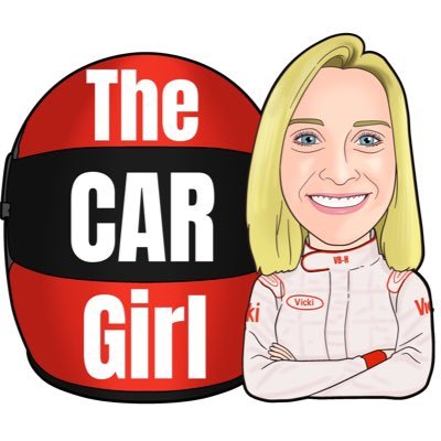 The bird on TV who can drive.         You Tube channel: The CAR Girl Vicki Butler-Henderson