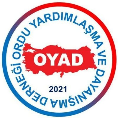 OYAD (Ordu Yardımlaşma ve Dayanışma Derneği) Resmi hesabıdır. (Yedek hesap @OYAD_Dernegi) Hiç bir siyasi oluşum ve gruba dahil değildir.