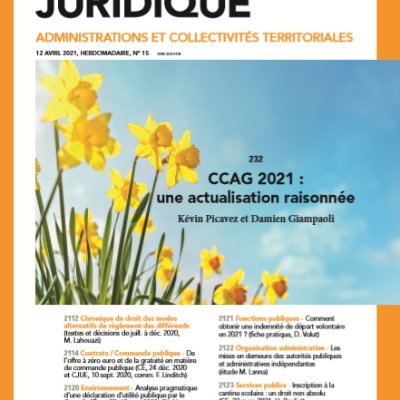 La revue Semaine Juridique #Administrations et #Colterr de #LexisNexis dédiée au #droitpublic, #urbanisme #marchépublic #fpterr Rédac chef : A. Pelcran