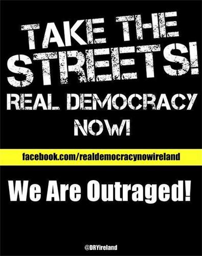 REAL DEMOCRACY NOW! We are not commodities in the hands of politicians and bankers. Take the Streets!