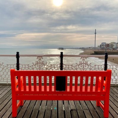 What is it like to live on the edge? This is a public artwork exploring the 14 miles between Brighton Pier to Worthing Pier. Look out for the orange bench.