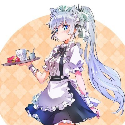 Weiss Schnee maid to serve. after being kicked out of her house Weiss was forced to become a maid in order to earn cash to survive.