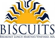 Biscuits is located in Oak Bluffs Ma., on  Martha's Vineyard.           Biscuits serves breakfast 7-3pm daily & lunch until close. 
Take- Out is available