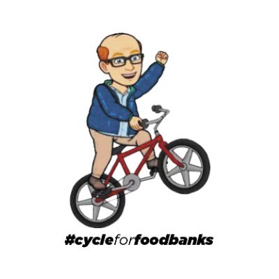 I'm proud to support foodbanks in the UK and Ireland. Follow my 2,092.4 km static ride to raise awareness #cycleforfoodbanks #RightToFood