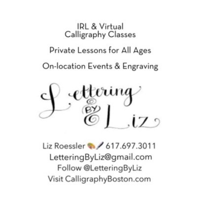 Learn modern calligraphy in a small group workshop, book a 1-on-1 session online, private party with friends or onsite company event in Boston, NYC, nationwide!