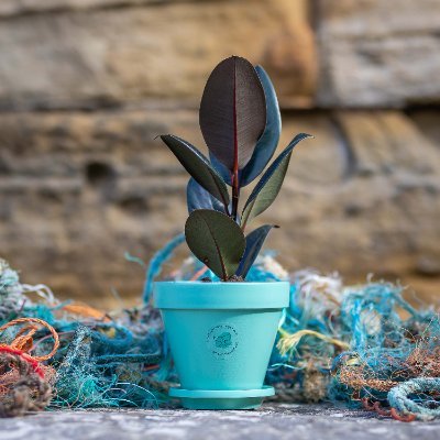 Recycling Rope & Fishing Net into 
Plant Pots by a Commercial Diver