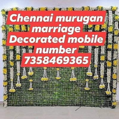 Chennai murugan marriage birthday party engagement Decorated mobile number 7358218159