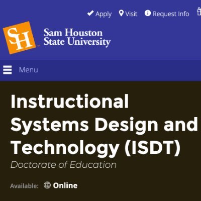 Instructional Systems Design and Technology Doctoral and Master's Programs at Sam Houston State University #isdtshsu