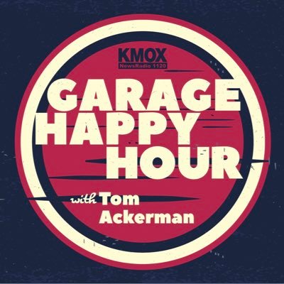 A guy (@Ackerman1120) drinking a beer in his garage, talking to celebrities. Broadcast live on the @KMOXSports Facebook and Twitter accounts 🍻