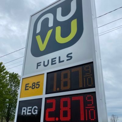 NUVU FUELS, expanding bio-based fuel, offering Unleaded 88, Super Premium 94, (E30) E50, E85, Premium Diesel, REC 94, EV Charging & Amazing PIZZA!  5 Locations!
