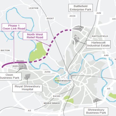 The North West Relief Road = economically prosperous county = Shrewsbury Town to become a greener community #connectthecounty #completethelink