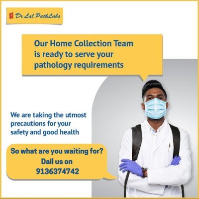 M_Lalpathlabs's profile picture. • India’s Largest Diagnostic Chain
• Tests available at affordable price.
• Home pickup of samples available.