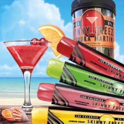 Skinny Freezers! The Original Creators of Alcohol freeze pops! Vodka Martini, Wine Cocktails,& Vodka Cocktails! Must be 21 to follow. Please Suck Responsibly.